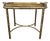 Vintage Brass Faux Bamboo Side Table With Glass Tray Top | Hollywood Regency End Table For Sale