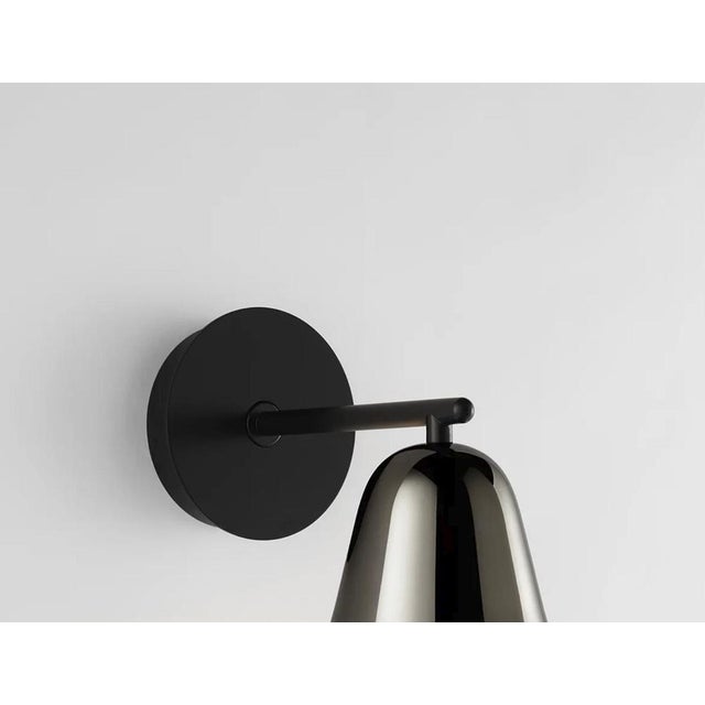 Metal Lighto a Black Matte- Black Chrome Cup Wall Lamp by Jaime Hayon for Parachilna For Sale - Image 7 of 12