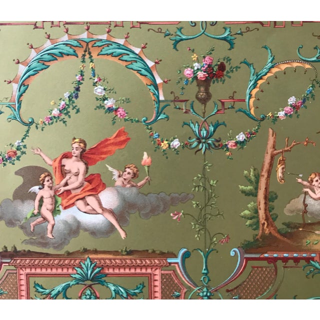 1870 French Decorator Pochoirs, Xviii Siecle, Auguste Racinet Set of 2 For Sale - Image 6 of 10