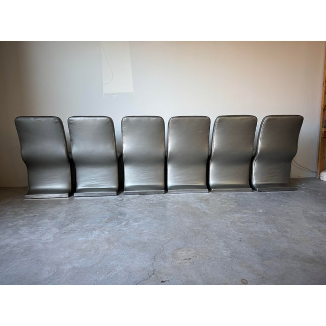 1984 Set of Six Postmodern Dining Chairs by Vladimir Kagan for Preview For Sale - Image 9 of 12