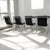 Mid-Century Modern Daystrom Black and Chrome Tufted Scoop Chairs Vintage 1970s For Sale - Image 3 of 9