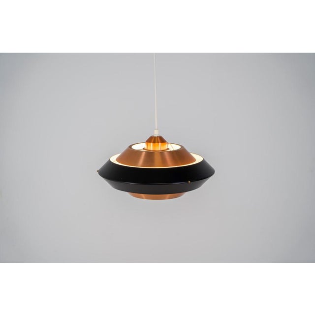 Copper & Black Pendant Light For Sale - Image 4 of 13