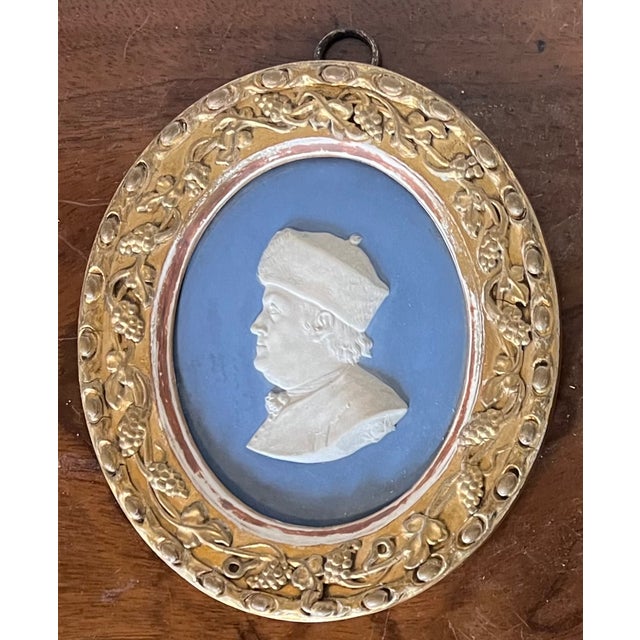 Ceramic Antique 18th Century Wedgwood Portrait Medallion Plaque - Bust of Benjamin Franklin Circa 1780 For Sale - Image 7 of 15
