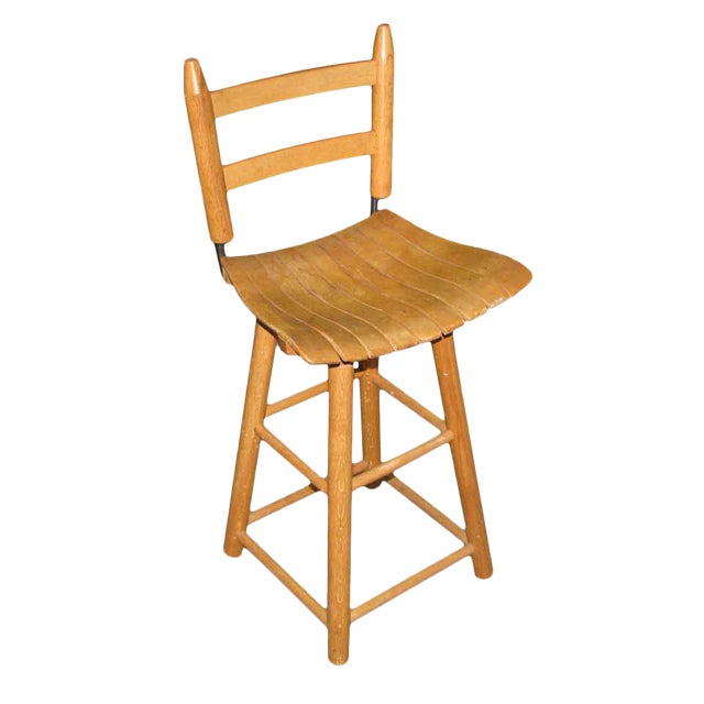 Swivel Bentwood Kitchen Stool Chairish