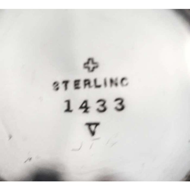 Metal Sterling Silver Art Nouveau Salt Shakers - A Pair For Sale - Image 7 of 8