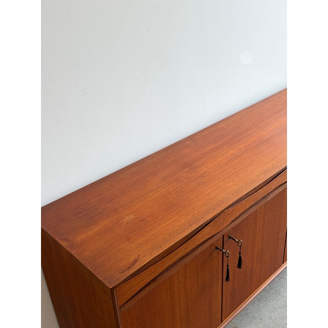 Brown Norwegian Teak Sideboard, Attributed to Gustav Bahus, 1960s For Sale - Image 8 of 12