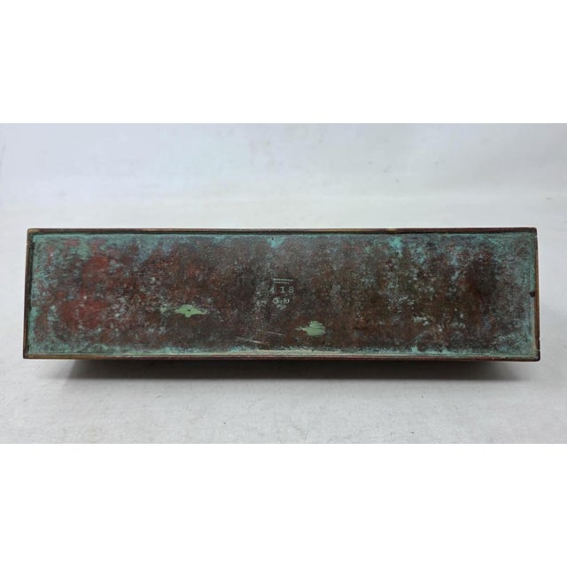 Antique Tiffany Studios New York Bronze Zodiac Letter Rack - 2 Tier Holder - 418 For Sale - Image 15 of 18