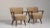 1940s Mid-Century Modern Cream Wood Pair of Club Chairs For Sale - Image 11 of 12