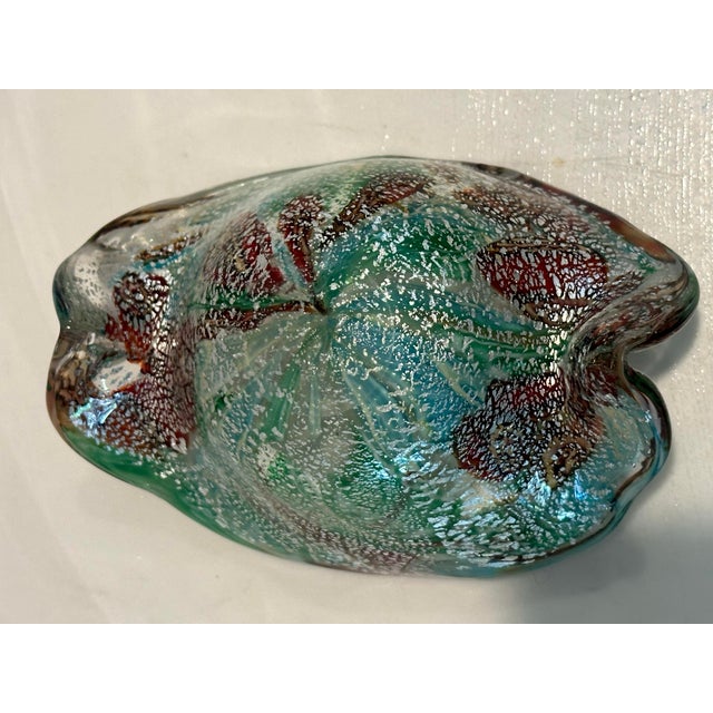Vintage Art Glass Confetti Bowl Italy For Sale - Image 9 of 11