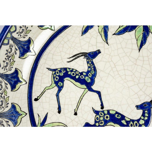 Crackle-Glazed Earthenware Bowl from Boch Frères, 1980s For Sale - Image 6 of 11