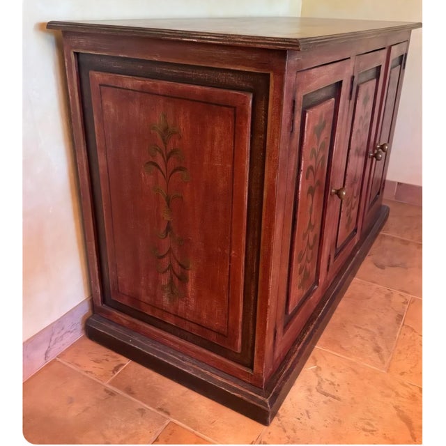 Anchor your dining room, media center, or grand entryway with the striking, storied elegance of this hand-crafted three-...