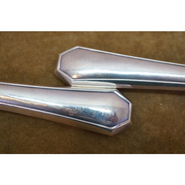 Vintage Paneled Sterling Silver Roast Carving Set Knife Fork - 2 pcs For Sale - Image 15 of 15