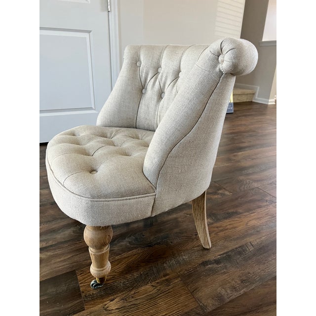 Restoration Hardware Children's Linen Chair Chairish