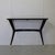 Console Tables in Black Lacquered Walnut with Brass Details and Glass Top attributed to Ico Parisi, 1950s, Set of 2, in...