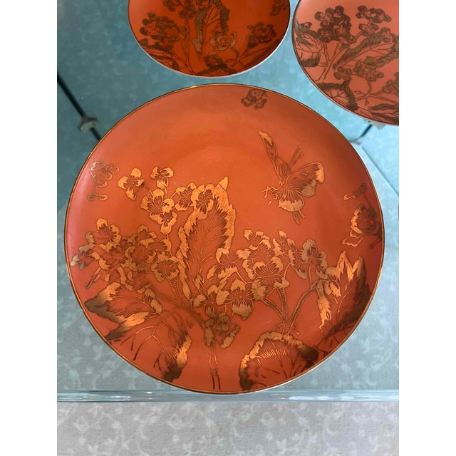 Persimmon 1960s Dorothy Thorpe California Persimmon Orange and Gold Dinnerware Set- 25 Pieces For Sale - Image 8 of 9