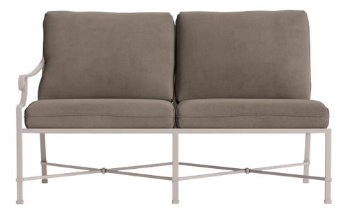 Brown Jordan Venetian Left Arm Loveseat, Dove frame with Fusion - Main Image