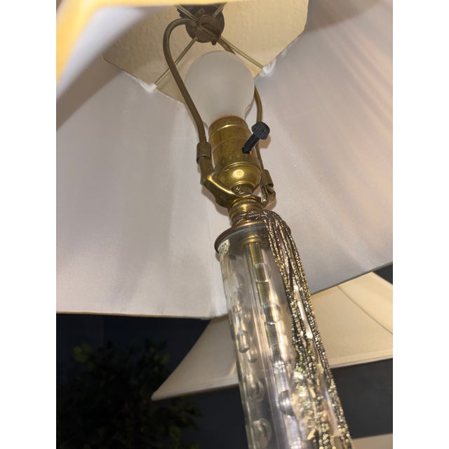 1980s John Richard’s Collection Neoclassical Brass and Crystal Corinthian Column Floor Lamp - a Pair For Sale - Image 12 of 15