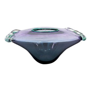 Grant W. Miller Hand Blown Glass Bowl For Sale
