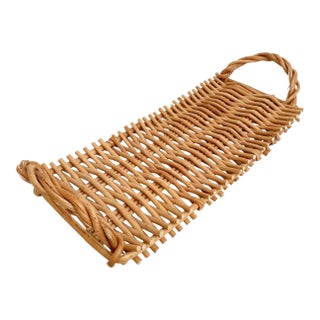 Woven Bread Serving Tray With Handles For Sale