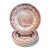 Spode Winters Eve Red Salad/Dessert Plates - Set of 8 For Sale