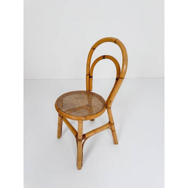 Mid-Century Italian Bent Bamboo and Vienna Cane Dining Chairs, 1960s, Set of 5 For Sale - Image 10 of 18