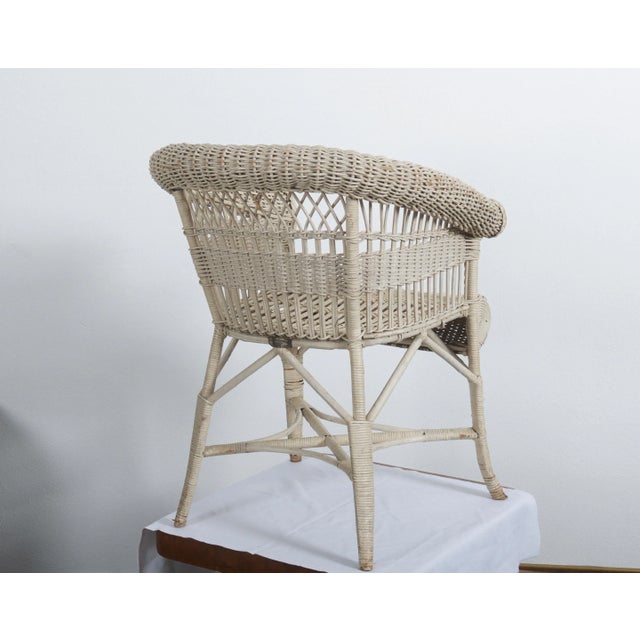 Antique Wicker Armchair by Hans Vollmer for Prag-Rudniker For Sale - Image 10 of 12