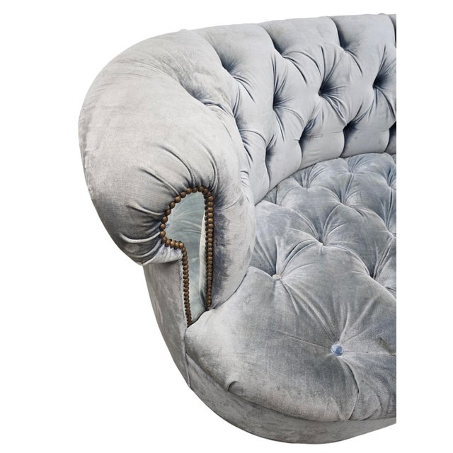 Textile Rebecca Mirrored Tufted Sofa For Sale - Image 7 of 11