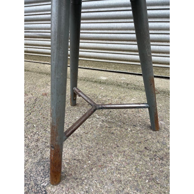 Wood Vintage East German Work Stool, 1950s For Sale - Image 7 of 9