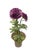 This exquisite vintage toleware (painted metal) floral arrangement beautifully captures the romantic aesthetic of mid-...