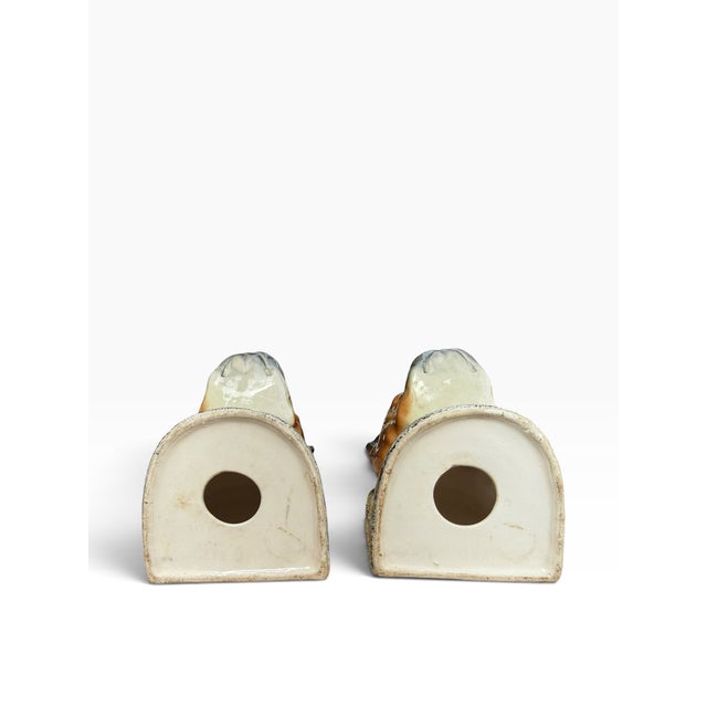Mid 20th Century Pair of Vintage Mid-Century Ceramic Boxer Dog Busts For Sale - Image 5 of 7