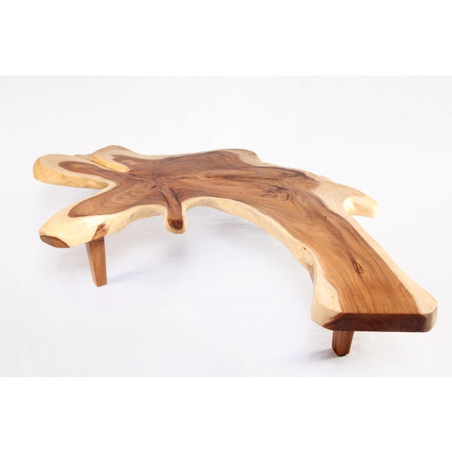 83" Long Free Form One Slab Living Edge Coffee Table 10 For Sale - Image 11 of 12