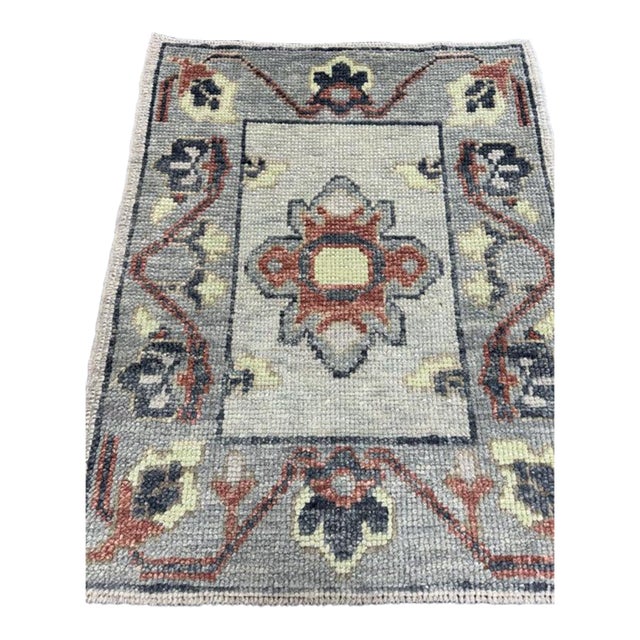 Turkish Oushak Rug 2'3" x 2'10" For Sale