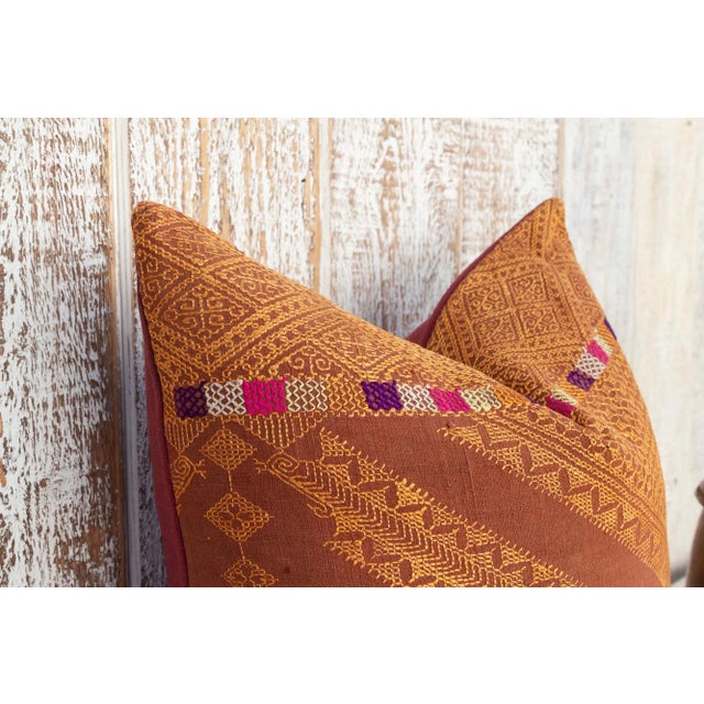 Yadvi Antique Indian Folk Pillow For Sale - Image 4 of 10