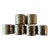 Set of 6 Vintage Hammered Metal Napkin Rings For Sale