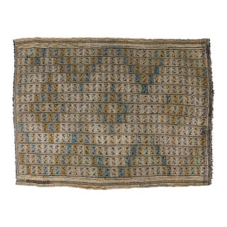 Mid 20th Century Geometric Anatolian Handwoven Kilim Rug For Sale