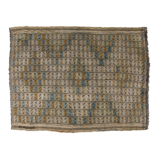 Mid 20th Century Geometric Anatolian Handwoven Kilim Rug For Sale