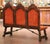 19th Century Spanish Renaissance Walnut and Velvet Three-Seat Bench For Sale - Image 11 of 12