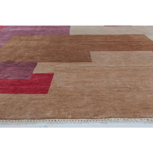 Early 21st Century "Plateau" Contemporary Art Deco Inspired By Ivan Da Silva Bruhns Tan Carpet For Sale - Image 5 of 6