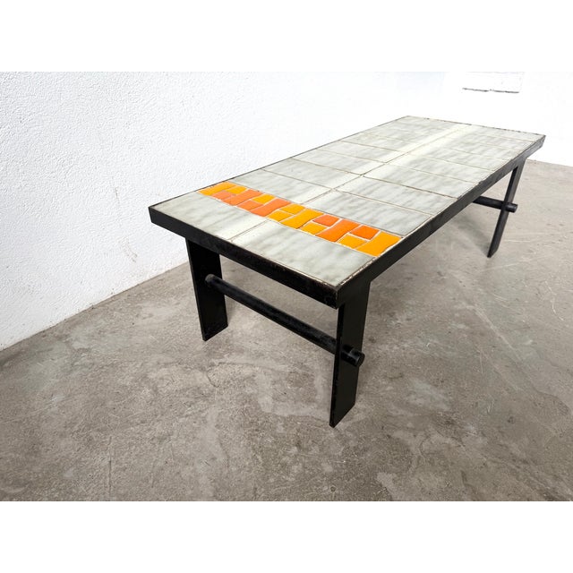 Vintage Ceramic Coffee Table by Jean Jaffreux, 1950s For Sale - Image 10 of 17