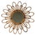 1950s rattan sunburst mirror. The mirror is original. Made in the south of France.
