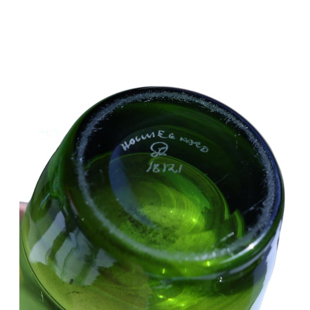 Mid-Century Modern Holmegaard Green Vase #18121 For Sale - Image 3 of 3