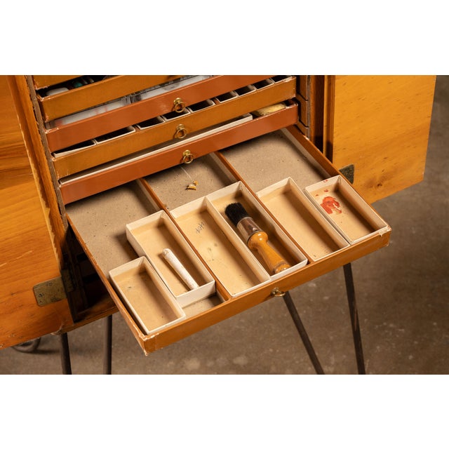 Vintage Delta Art Supplies Cabinet For Sale - Image 9 of 10