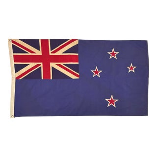 Vintage Cotton Flag of New Zealand With Sewn Stars For Sale