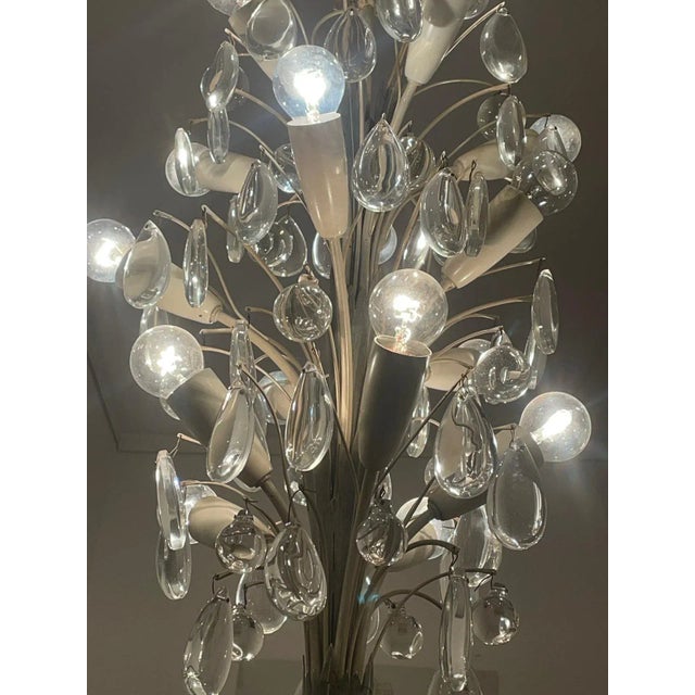 Metal Waterfall Ceiling Lamp from Vereinigte Werkstätte, Germans, 1950s For Sale - Image 7 of 11