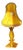 Mid-Century Modern Geometric Amber Acrylic Glass Table Lamp with Hollywood Regency Lampshade, 1960s For Sale