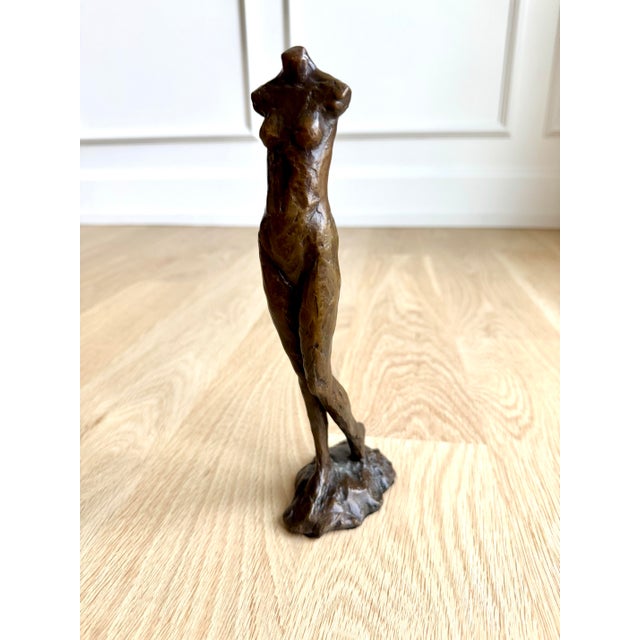 Late 20th Century Late 20th Century Tom Corbin Signed Limited Edition Bronze Female Torso Sculpture, 36/40 For Sale - Image 5 of 12