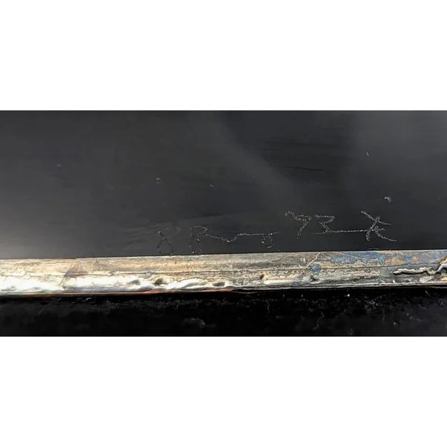 Black 1993 Artist Signed Mixed Media Glass, Silver and Paper Jewelry Box For Sale - Image 8 of 9