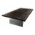 Modern Live Edge-Style Coffee Table With Glass Panel Legs For Sale