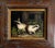 Figurative Vintage Oil Painting of Two Rabbits in Vintage Wood Frame For Sale - Image 3 of 6