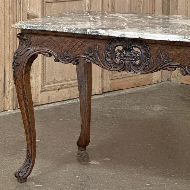 19th Century Régence Marble-Top Center Table From Liege For Sale - Image 13 of 18